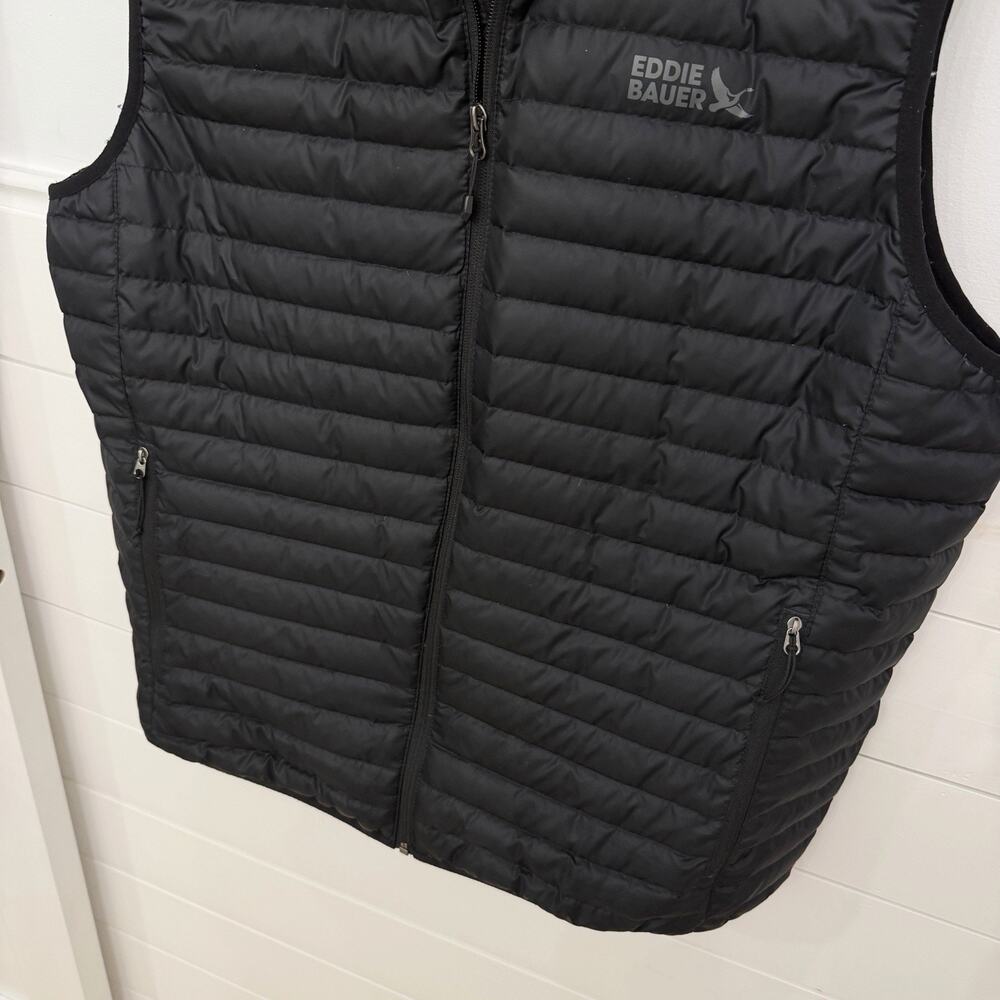 Men’s Eddie Bauer Down 650 Black Puffer Vest Size Large L - Picture 3 of 7